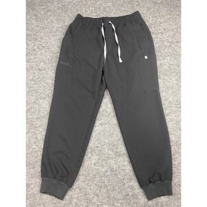 Figs Dark Gray Joggers with Light Gray Drawstring